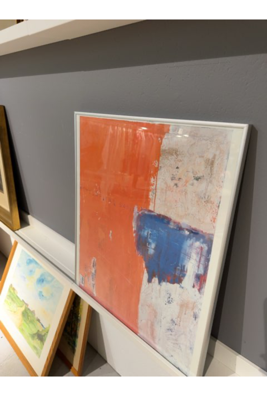 Maleri abstrakt orange